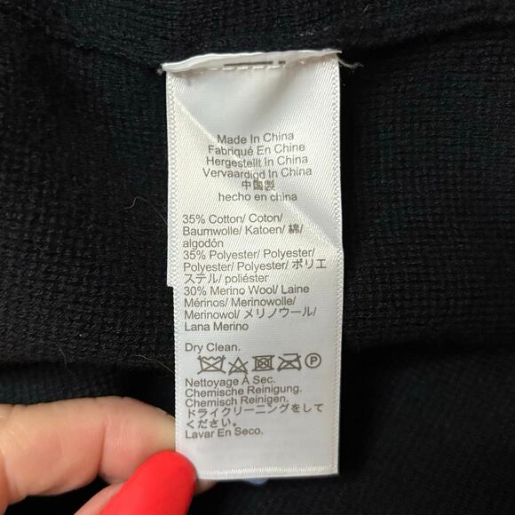 J.Crew Warwick Sweater Blazer XS Black Gold Buttons Merino Wool Peacoat NWT - Picture 8 of 8